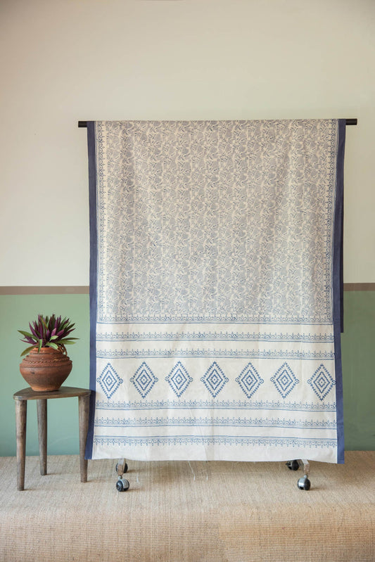 Cotton Handblock Printed Saree